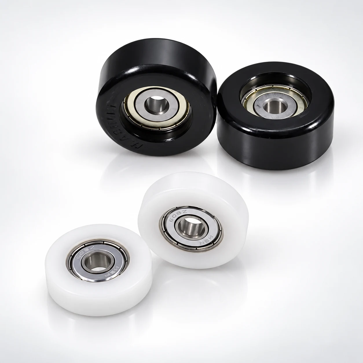 Black and white plastic coated bearing products