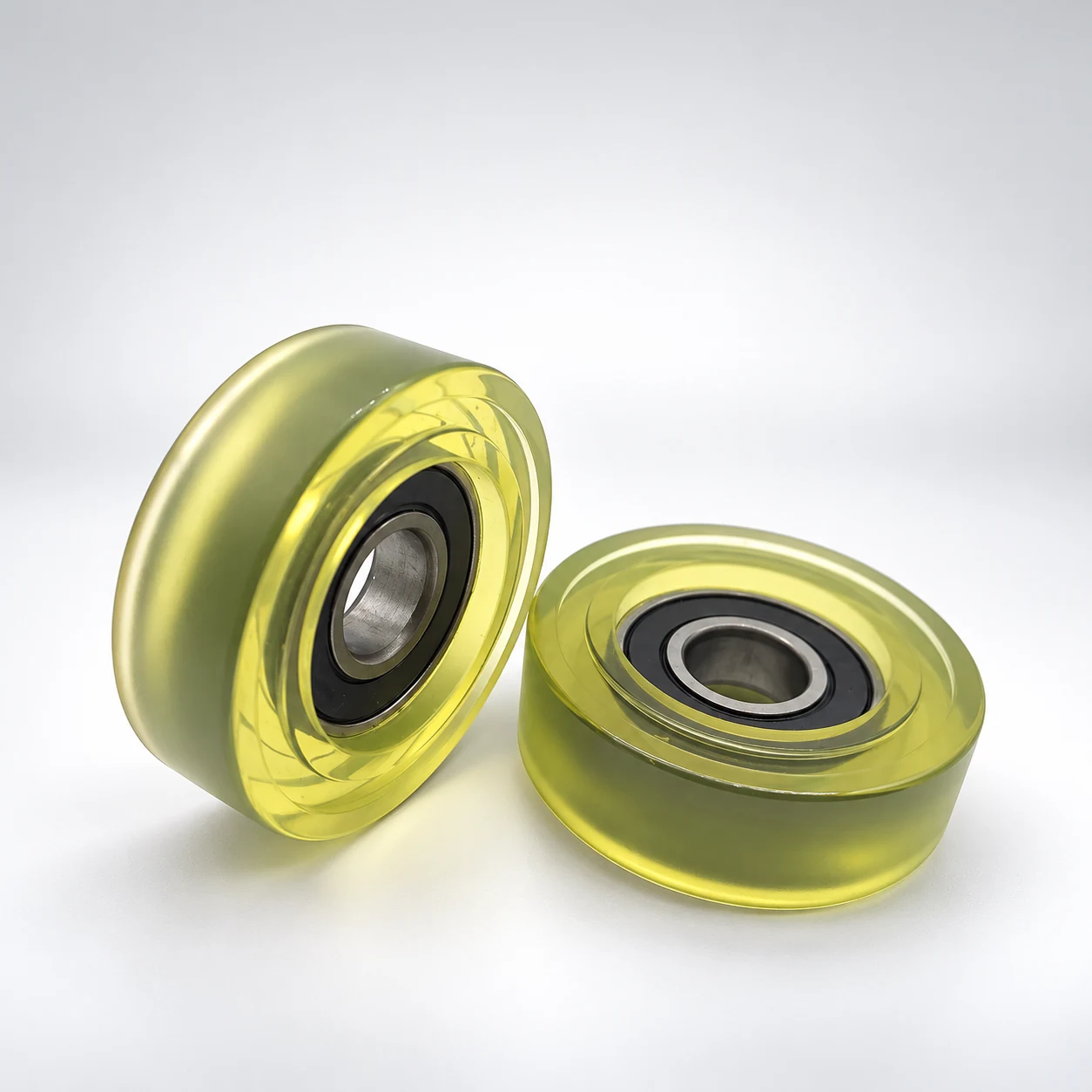 Yellow-green rubber coated bearing products